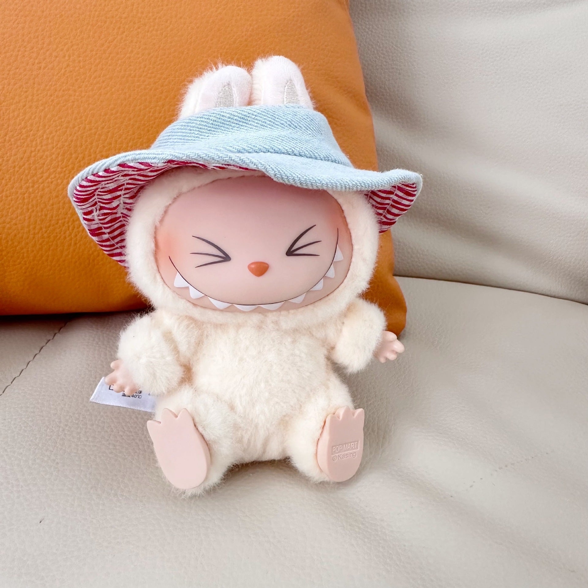 Labubu 17cm Doll Light Blue Denim Hat