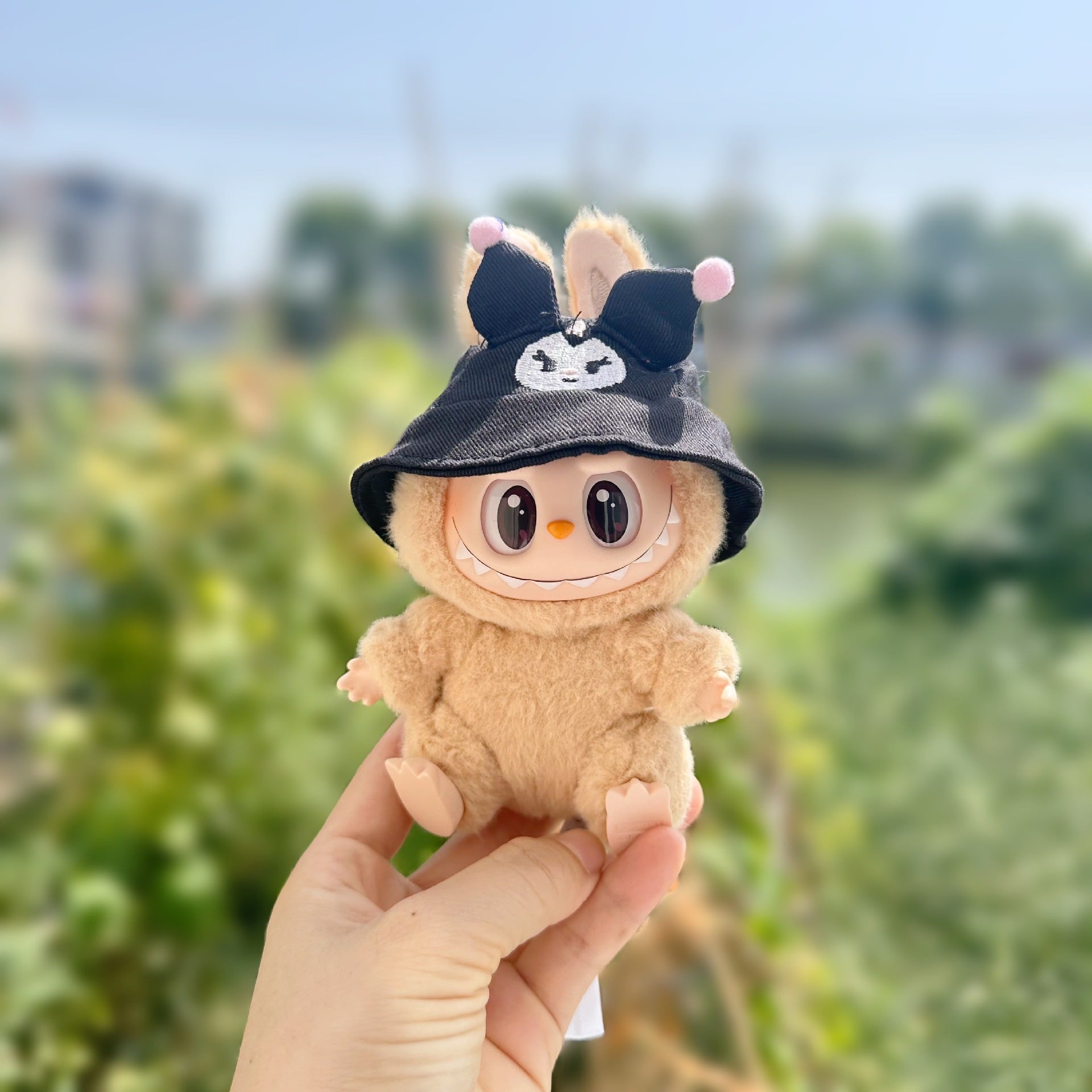 Labubu 17cm Doll Kuromi Bucket Hat