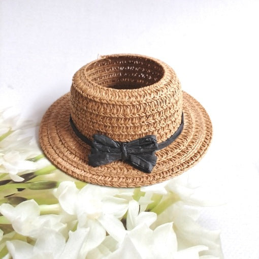 Labubu 17cm Doll Bow Straw Hat