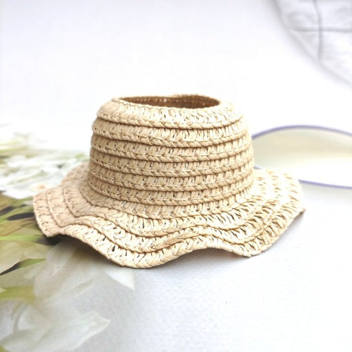 Labubu 17cm Doll Wavy Straw Hat