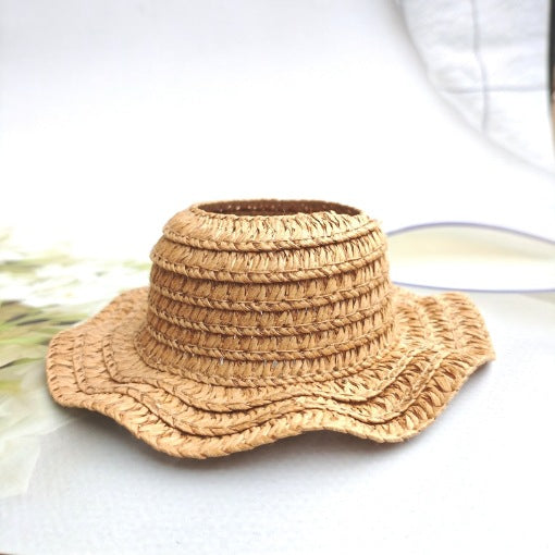 Labubu 17cm Doll Wavy Straw Hat