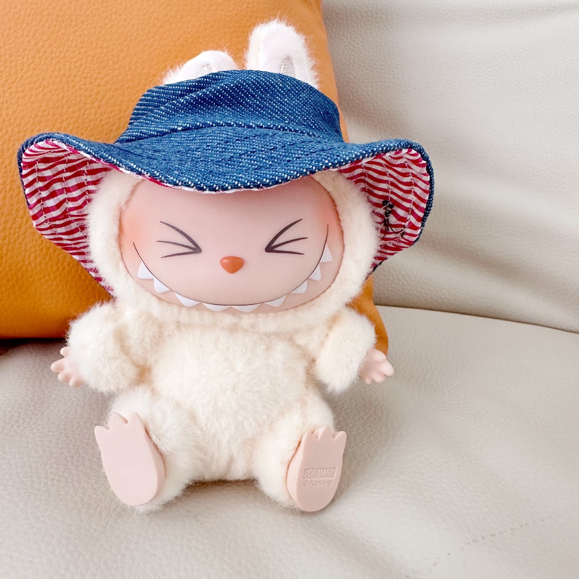 Labubu 17cm Doll Blue Denim Hat