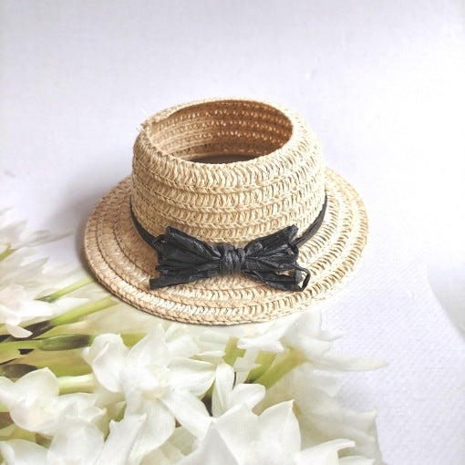 Labubu 17cm Doll Bow Straw Hat